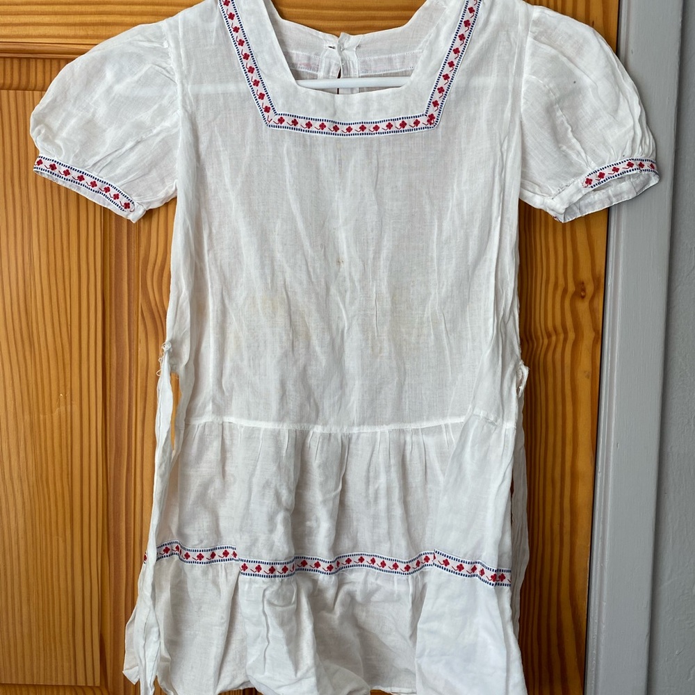 Vintage girls light cotton dress, 4T/5T